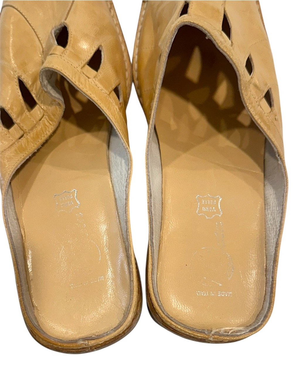 Italian Leather Slip-On Mules in Tan - EU 40 US 9.5 - Picture 4 of 7